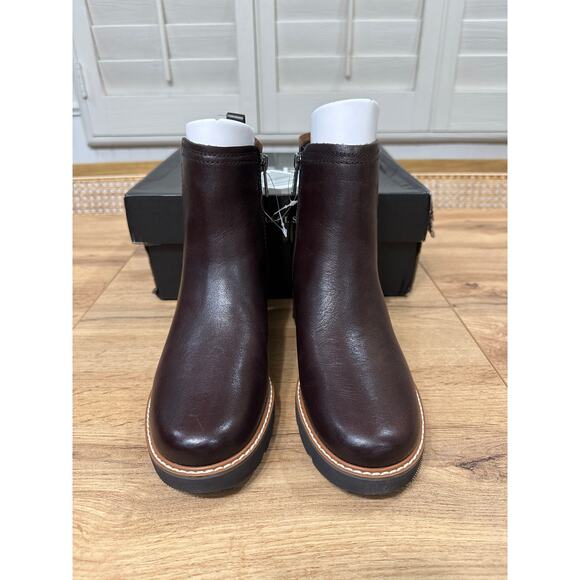 Naturalizer Darry Bootie Dark Brown Leather Size 6 NIB Water Repellant Platform - Picture 5 of 14